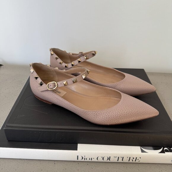 Valentino Garavani Rockstud Mary Jane Flats - Picture 2 of 11